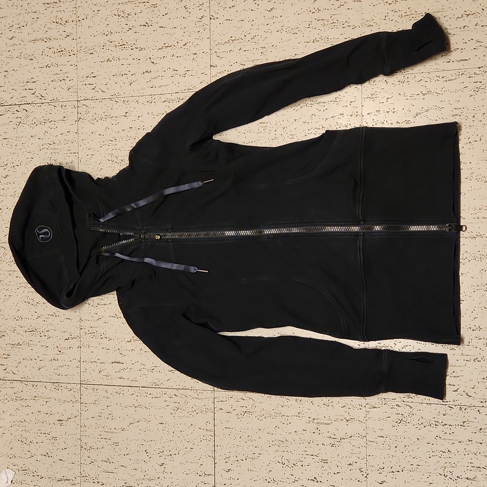 Lululemon Athletica Black Full Zip Scuba Hoodie Sweater